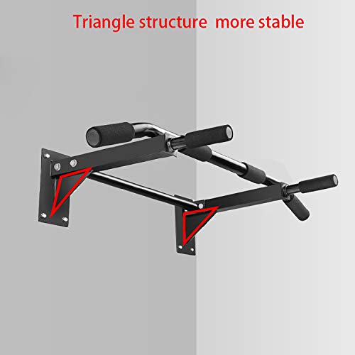 DnKelar Barra de abdominadas de Pared Barra de tracción con Seis Asas Antideslizantes Tonillos Broca Entrenador Multifuncional, Seguro y Robusto, Carga máx. 150 kg