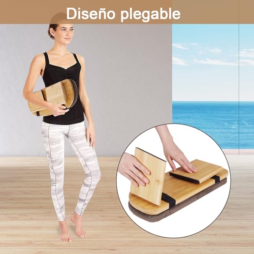 DnKelar Taburete plegable Materia de bambú Banco meditación Taburete para oración Meditacion accesorios Taburete Yoga 2,3KG