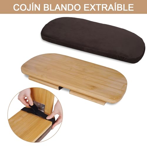 DnKelar Taburete plegable Materia de bambú Banco meditación Taburete para oración Meditacion accesorios Taburete Yoga 2,3KG