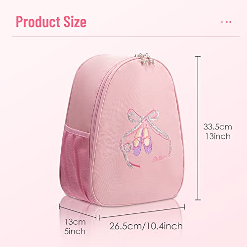 DoGeek Bolsa de Ballet niña Bolsa de Danza con diseño de Zapatos de Ballet los niños pequeños Mochila