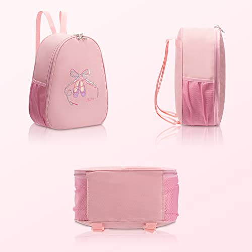 DoGeek Bolsa de Ballet niña Bolsa de Danza con diseño de Zapatos de Ballet los niños pequeños Mochila