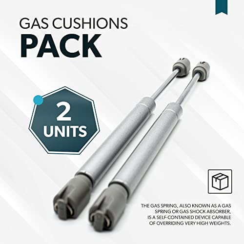 DOJA Barcelona | Amortiguadores de Gas | 80N | Pack 2 Resortes de Gas | Piston Gas | Pistones Hidraulicos para Puertas de Cocina | Soporte Armario Cocina, Baño, Oficina, Caravana