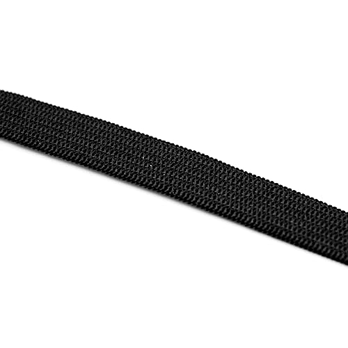 DOJA Barcelona | Cinta Elastica Coser | 50m | 10mm | Negro | Cinta Elastica Costura de Poliéster y Goma | Bobina Goma Elastica Manualidades | Rollo Gomas Elasticas para Tapiceria, Sofa, Ropa