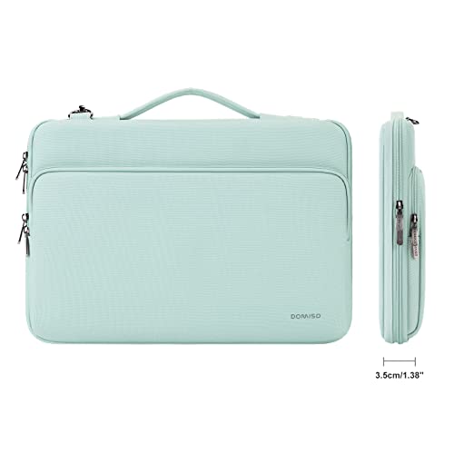 DOMISO 15,6 pulgadas Funda para portátil de Funda impermeable a prueba de golpes Funda protectora para bolso de hombro para 15.6" HP 15/ThinkPad E575/ IdeaPad S510/Dell XPS 15,Menta Verde