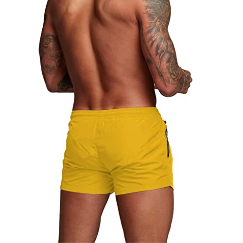 Donason Bañador Hombre Secado Rápido Bañadores de Natación Pantalones Cortos de Baño para Hombres Shorts Deportivos para Correr con Forro de Malla y Bolsillos