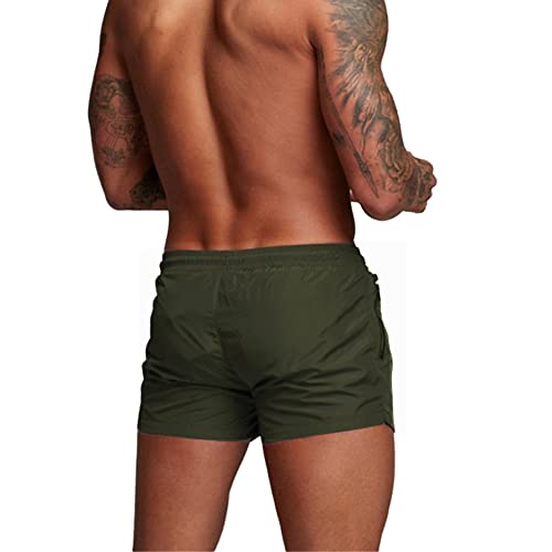 Donason Bañador Hombre Secado Rápido Bañadores de Natación Pantalones Cortos de Baño para Hombres Shorts Deportivos para Correr con Forro de Malla y Bolsillos