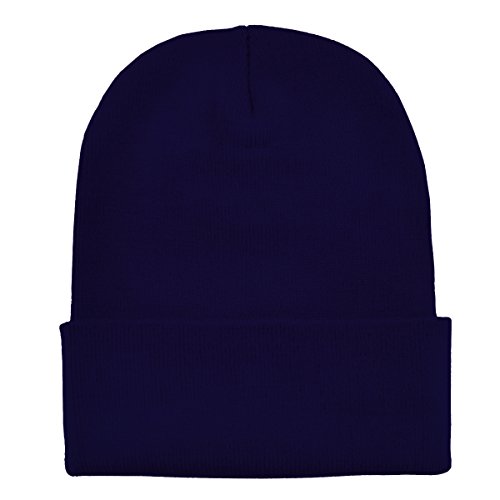 DonDon Gorro hombre Gorro mujer Gorro de invierno Beanie Diseño clásico Azul marino