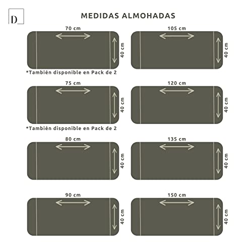 Donegal Collections - Almohada Viscoelástica con Copos 100% Viscoelasticos 135 cm. Termoregulable, Antiacaros, Tejido Strech de Gran Adaptabilidad. Fabricado en España.