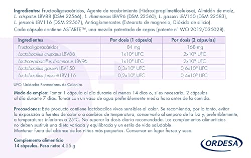 DONNAPLUS Flora Íntima - Complemento Alimenticio para el Bienestar Íntimo con Lactobacillus y FOS - 14 Cápsulas