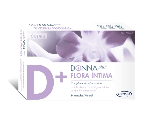 DONNAPLUS Flora Íntima - Complemento Alimenticio para el Bienestar Íntimo con Lactobacillus y FOS - 14 Cápsulas