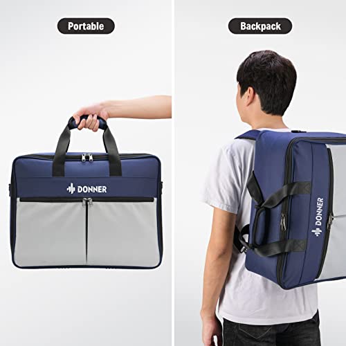 Donner Pedalera de efectos para Guitarra Ligero y Portable con Bolsa de Transporte y Cinta de Gancho y Bucle, Tablero de Pedal de Aleación, 460 x 324 x 67mm (DB-S200)