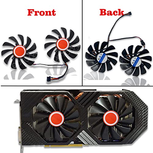 Dotodo 2 unids/set 95mm 4pin FDC10U12S9-C CF1010U12S CF9010H12S tarjeta gráfica Fans GPU Cooler para XFX RX 570 RX 580 RX 590 tarjeta gráfica refrigeración