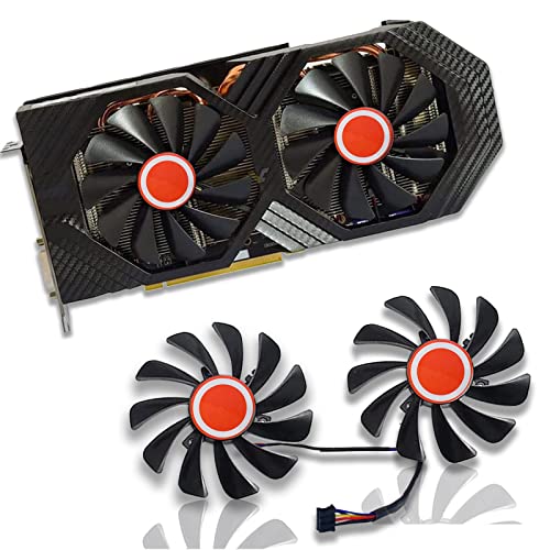 Dotodo 2 unids/set 95mm 4pin FDC10U12S9-C CF1010U12S CF9010H12S tarjeta gráfica Fans GPU Cooler para XFX RX 570 RX 580 RX 590 tarjeta gráfica refrigeración