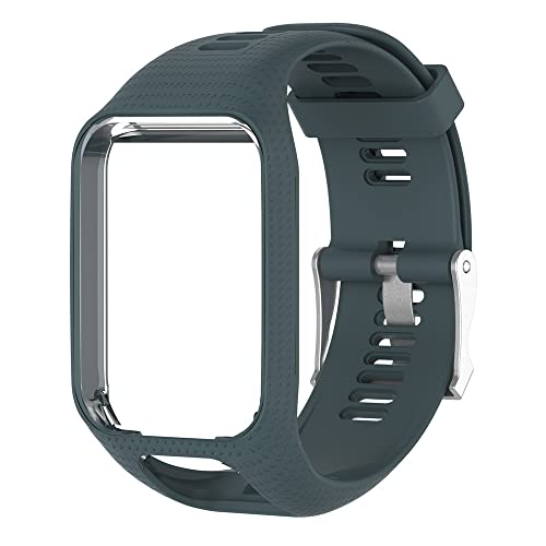 Dotoen Correa compatible con Tom Tom,Correa de Repuesto de Silicona Suave para Tomtom Adventurer Runner 3/Runner 2/Spark 3 Golf 2 (Roche cyan)