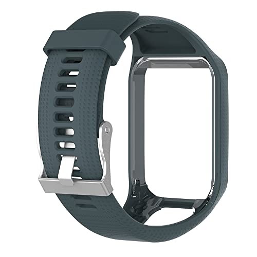 Dotoen Correa compatible con Tom Tom,Correa de Repuesto de Silicona Suave para Tomtom Adventurer Runner 3/Runner 2/Spark 3 Golf 2 (Roche cyan)