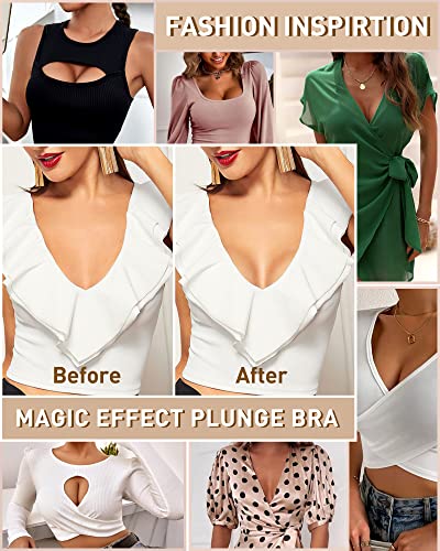 DotVol Sujetador sin Aros para Mujer Sujetador Push up de Diario Cómodo Acolchado Ropa Interior Tallas Grandes(95A,Beige)