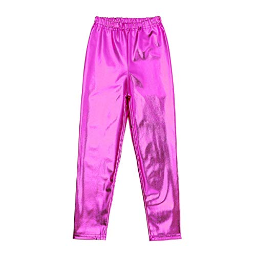 dPois Leggings Niña Leggings Cintura Elástica Pantalones Largos de Lápiz Ajustados Ropa Deportiva Invierno Danza Jazz Baile Porristas Jeggings Running Fitness Rosa A 4-5 años