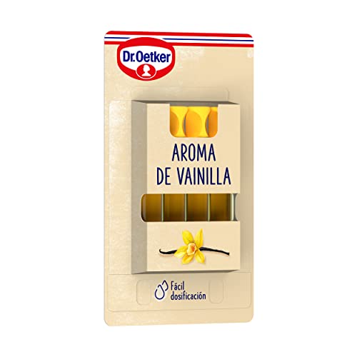 DR. OETKER Aroma de Vainilla, Esencia de Vainilla Especial para Repostería y Bebidas - Pack de 4 frascos monodosis de 2ml cada uno (Cantidad Total 8ml)