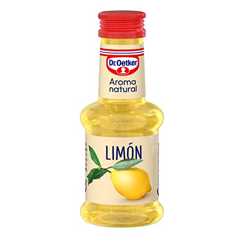 DR. OETKER Aroma Natural de Limón, Aroma Natural Líquido de Limón Especial para Postres y Batidos - Envase de 35ml (Cantidad Aproximada para 10 Dosificaciones)