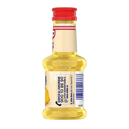 DR. OETKER Aroma Natural de Limón, Aroma Natural Líquido de Limón Especial para Postres y Batidos - Envase de 35ml (Cantidad Aproximada para 10 Dosificaciones)