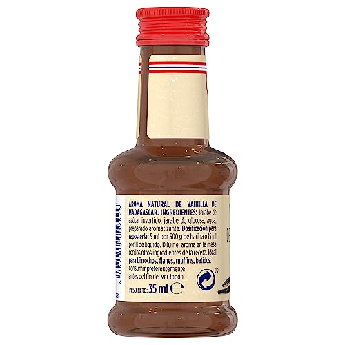 DR. OETKER Aroma natural de vainilla de Madagascar (35 ml), esencia de vainilla líquida para postres y batidos, extracto de vainilla para repostería (10 dosificaciones)