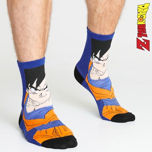 Dragon Ball Z Calcetines Hombre - 5x Pack Calcetines Hombre - Talla 40-46, Calcetines Algodon Hombre - Regalo Navidad