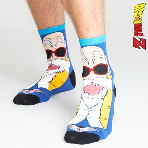 Dragon Ball Z Calcetines Hombre - 5x Pack Calcetines Hombre - Talla 40-46, Calcetines Algodon Hombre - Regalo Navidad