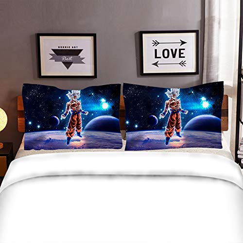 Dragonball Z - Juego de cama,Fundas para edredón 135x200cm,funda de almohada 75 x 50cm,fundas nordicas juveniles