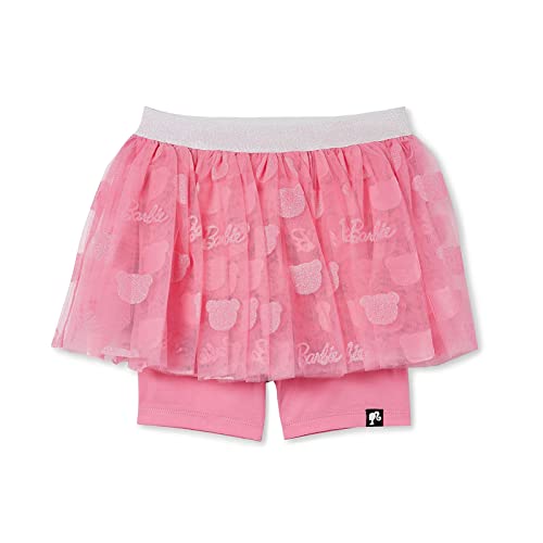 Dream Bridge Falda Elástica Leggings para Niñas Algodón Pantalones Cortos Falda Niña Tutu Falda Fiesta Disfraces Vestido para Niños Pantalones Falda en Verano Leggings Elásticos Rock,Letra Rosa,5-6