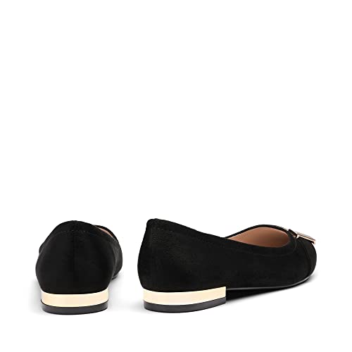 DREAM PAIRS Bailarinas Mujer Zapatos Planos Comodo Ballet Flats Negro SDFA2202W-E Talla 41 (EUR)