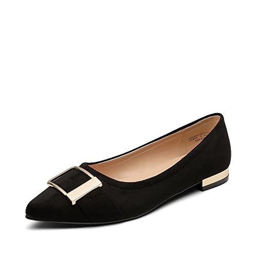 DREAM PAIRS Bailarinas Mujer Zapatos Planos Comodo Ballet Flats Negro SDFA2202W-E Talla 41 (EUR)