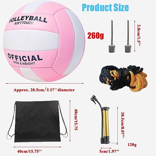 DRSUMLF Voleibol oficial tamaño 5, kit de voleibol, voleibol, voleibol de playa, voleibol de piscina, voleibol para playa interior y exterior, entrenamiento de voleibol, competición