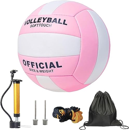 DRSUMLF Voleibol oficial tamaño 5, kit de voleibol, voleibol, voleibol de playa, voleibol de piscina, voleibol para playa interior y exterior, entrenamiento de voleibol, competición