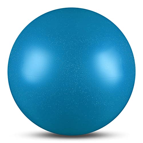 DRUNA Pelota de Gimnasia Rítmica con Glitter 300 g 15 cm Azul Claro