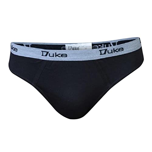 Duke - Calzoncillos de algodón Modelo London en Talla Grande para Hombre (Paquete de 3) (8XL) (Negro/Gris/Azul Marino)