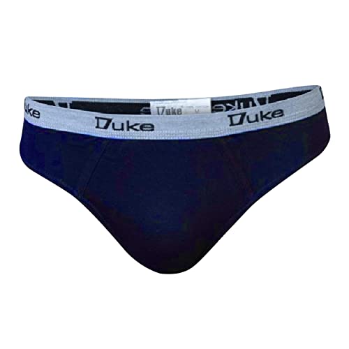 Duke - Calzoncillos de algodón Modelo London en Talla Grande para Hombre (Paquete de 3) (8XL) (Negro/Gris/Azul Marino)