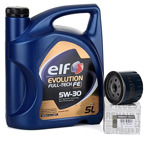 Duo Servicio - Elf Evolution Full Tech 5W-30 5 lts + Filtro aceite Original 8200768927