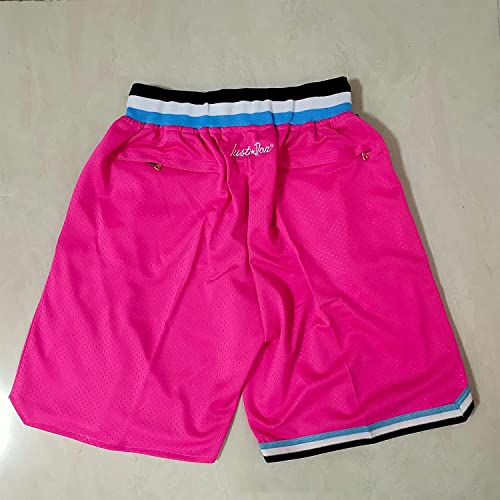 DUOROUPUTAO - Pantalones Cortos Hombre, de Miami Heat City Edition, para Adultos, de Baloncesto para Hombre Shorts de Entrenamiento de Secado rápido con Bolsillos (Rosa, S)