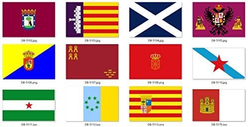 Durabol Bandera de Murcia Comunidades autónomas de España 60*90 cm SATIN 2 anillas metálicas fijadas en el dobladillo (MURCIA)