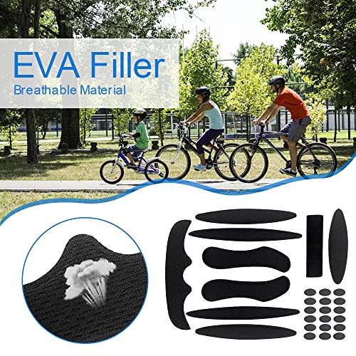 DURANTEY Almohadillas Casco Bici, 3 Kit de Almohadillas Casco Ciclismo EVA Acolchado para Casco de Bicicleta Espuma para Casco de Bicicleta Universal Recambio Almohadillas Casco Bici para Protección