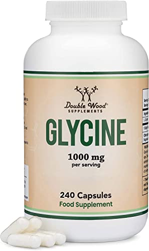 DW Glicina Suplemento | 240 Glicina Capsulas de Alta Potencia - 1000mg de Glycine por Porción | Suplemento de Aminoácidos | Sin OGM y Gluten | Fabricado en el Reino Unido.