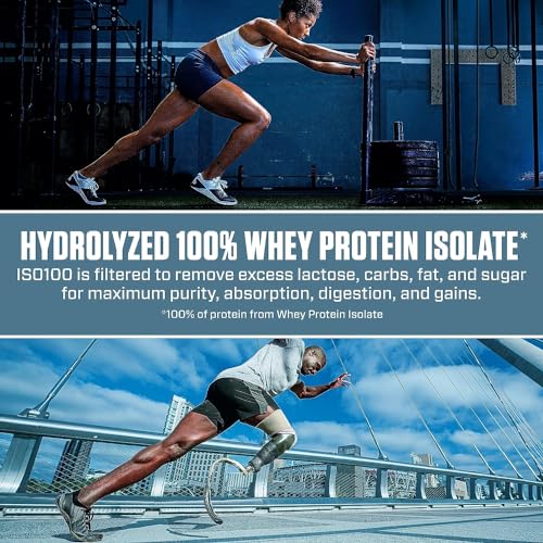 Dymatize ISO 100 Hydrolyzed Fudge Brownie 932g - Hidrolizado de Proteína de Suero Whey + Aislado en Polvo