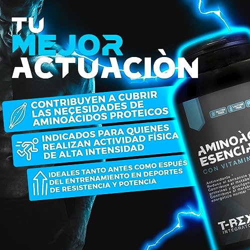 EAA Aminoácidos Esenciales 150 comprimidos de 1,5g con un mix de vitaminas B1, B6 y E. Suplemento indispensable para los deportistas. (Sin Aroma, 150 Tabletas)