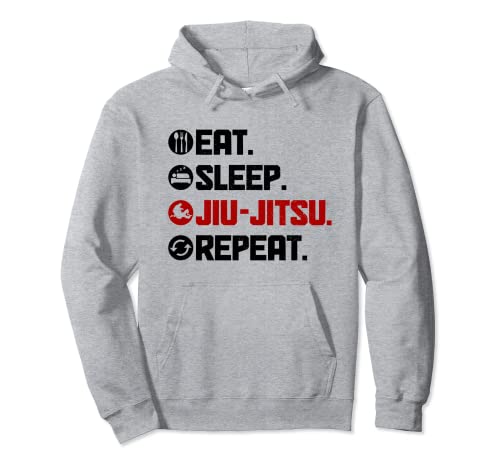 Eat Sleep Jiu Jitsu Repeat MMA artes marciales mixtas Sudadera con Capucha