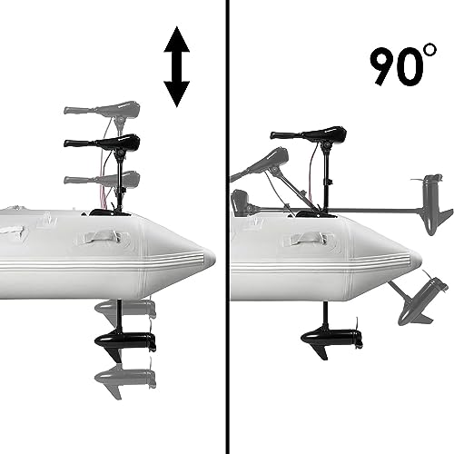 EBERTH Motor fueraborda, motor eléctrico barco, 86 lbs de empuje, 12 V, motor fueraborda eléctrico, sin licencia, 5 marchas adelante, 3 marchas atrás, motor fueraborda, motor barco