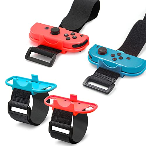 EEEKit Bandas de Muñeca Compatible con Nintendo Switch Joy Cons Game Just Dance 2022 2021 2020 2019, Correa elástica Ajustable para Joy-Cons, Paquete de 2 (Apto para muñeca de 3.15-7.5 Pulgadas)