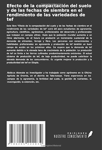 Efecto de la compactación del suelo y de las fechas de siembra en el rendimiento de las variedades de tef