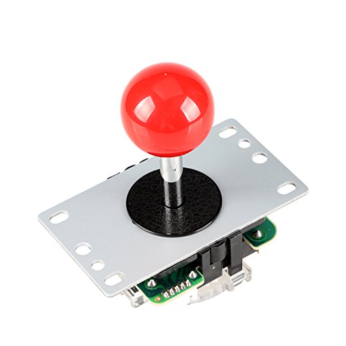 EG STARTS Arcade Classic Competition 5 Pin Stick 5P Rocker 8 Maneras Joystick para PC Xbox 360 PS2 PS3 Juegos KOF SNK Arcade DIY Kit Parts Mame Jamma Machine Gaming (Rojo)