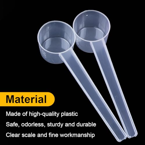 EIHI 4 Piezas Cuchara Medidora Gramos De Plastico, Cucharas Medidoras Gramos, Cucharas Medidoras, Transparente Medidor Gramos Cuchara Dosificadora 5G Para Cocina Condimento Aceite Café,Scoop Proteina