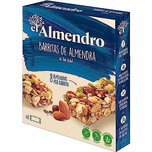 El Almendro, Barritas del Almendra con Frutas, Barrita Proteica, Barritas Energetica, Barritas de Frutas, 4 Porciones de 35 Gramos, 140 Gramos